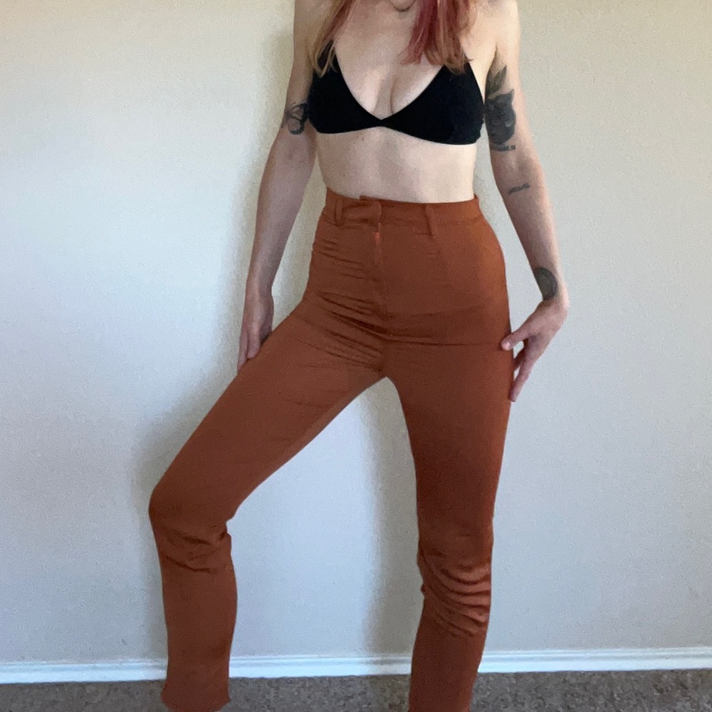 Burnt orange skinny pants